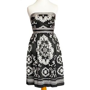 WHITE HOUSE BLACK MARKET strapless silk dress 6